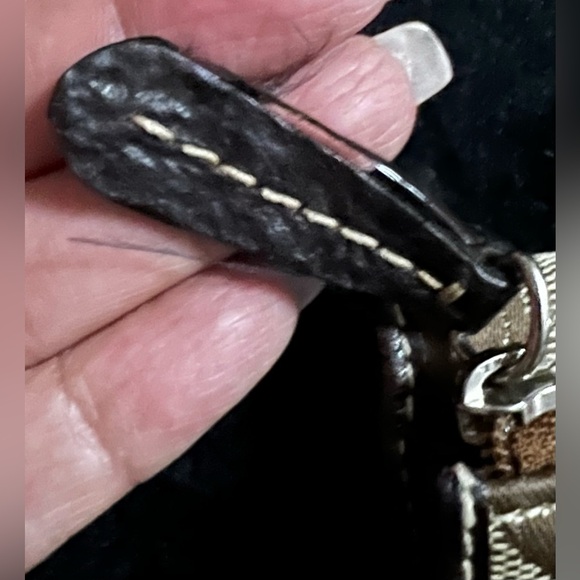 Coach Signature Trifold Checkbook Wallet - Picture 5 of 12